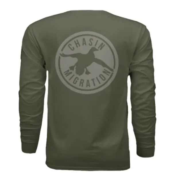 Chasin Migration Long Sleeve Green Logo Shirt